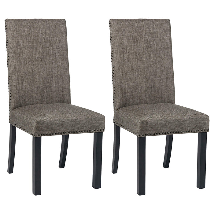 Hubbard Upholstered Side Chairs Charcoal (Set of 2) - Premium Dining Chair from Coaster Z2 Standard - Just $136! Shop now at Furniture Wholesale Plus  We are the best furniture store in Nashville, Hendersonville, Goodlettsville, Madison, Antioch, Mount Juliet, Lebanon, Gallatin, Springfield, Murfreesboro, Franklin, Brentwood