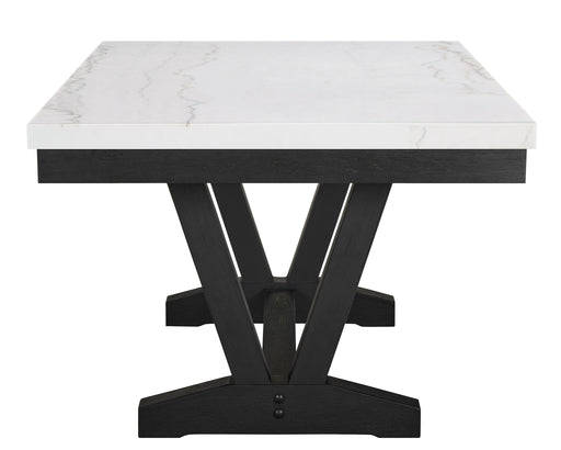 Varley - Genuine Marble Dining Table - Charcoal & White - Premium Dining Tables from Crown Mark - Just $689! Shop now at Furniture Wholesale Plus  We are the best furniture store in Nashville, Hendersonville, Goodlettsville, Madison, Antioch, Mount Juliet, Lebanon, Gallatin, Springfield, Murfreesboro, Franklin, Brentwood