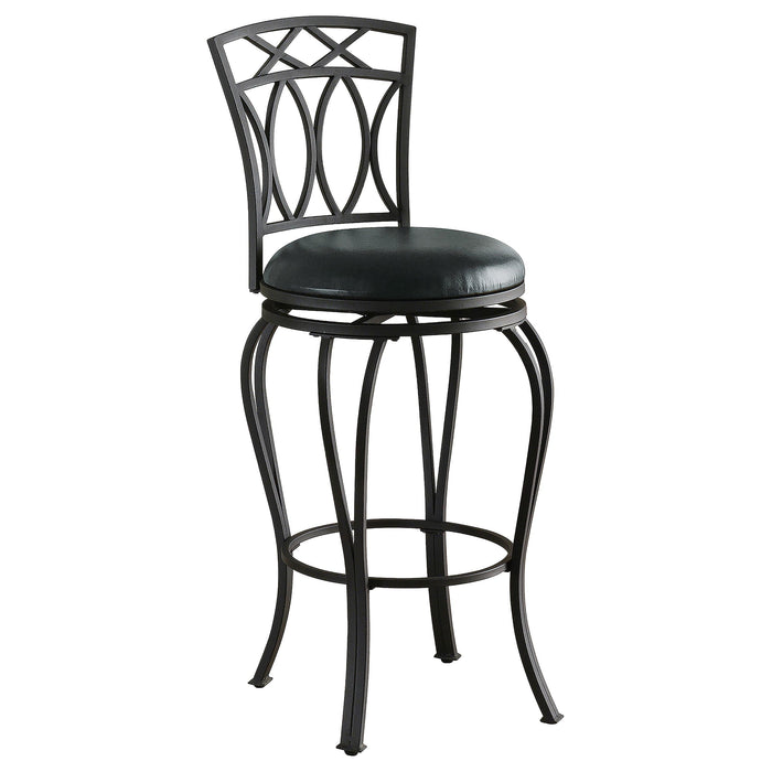 Adamsville Upholstered Swivel Bar Stool Black - Premium Barstool from Coaster Z2 Standard - Just $114! Shop now at Furniture Wholesale Plus  We are the best furniture store in Nashville, Hendersonville, Goodlettsville, Madison, Antioch, Mount Juliet, Lebanon, Gallatin, Springfield, Murfreesboro, Franklin, Brentwood