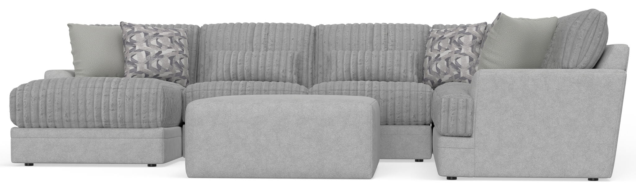 Titan - Sectional With Comfort Coil Seating, Cocktail Ottoman And Accent Pillows Included – 2 Piece Living Room Sets by Jackson at Furniture Wholesale Plus , Nashville furniture store