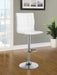 Ashbury Upholstered Adjustable Bar Stools White and Chrome (Set of 2) - Premium Barstool from Coaster Z2 Standard - Just $126! Shop now at Furniture Wholesale Plus  We are the best furniture store in Nashville, Hendersonville, Goodlettsville, Madison, Antioch, Mount Juliet, Lebanon, Gallatin, Springfield, Murfreesboro, Franklin, Brentwood