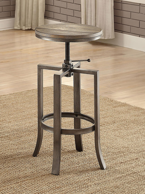 Bartlett Adjustable Height Swivel Bar Stools Brushed Nutmeg and Slate Grey (Set of 2) - Premium Barstool from Coaster Z2 Standard - Just $138! Shop now at Furniture Wholesale Plus  We are the best furniture store in Nashville, Hendersonville, Goodlettsville, Madison, Antioch, Mount Juliet, Lebanon, Gallatin, Springfield, Murfreesboro, Franklin, Brentwood