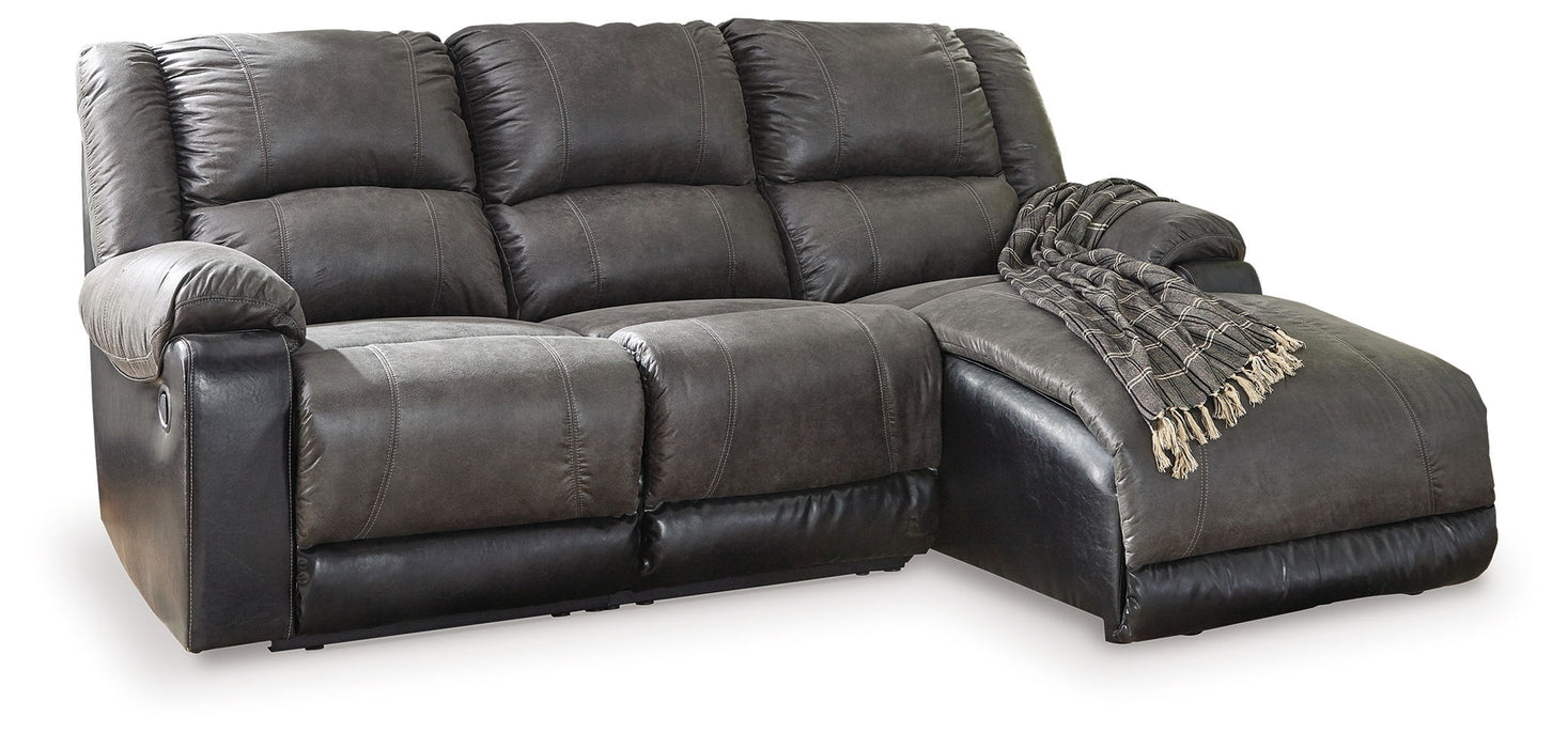 Nantahala - Reclining Sectional With Chaise – Reclining Sectionals by Signature Design by Ashley® at Furniture Wholesale Plus , Nashville furniture store