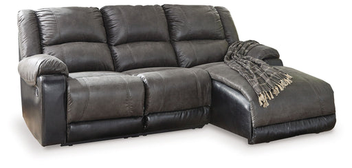 Nantahala - Reclining Sectional With Chaise – Reclining Sectionals by Signature Design by Ashley® at Furniture Wholesale Plus , Nashville furniture store