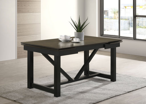 Malia Rectangular Dining Table with Refractory Extension Leaf Black - Premium Dining Table from Coaster Z2 Standard - Just $534! Shop now at Furniture Wholesale Plus  We are the best furniture store in Nashville, Hendersonville, Goodlettsville, Madison, Antioch, Mount Juliet, Lebanon, Gallatin, Springfield, Murfreesboro, Franklin, Brentwood