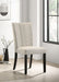 Malia Upholstered Solid Back Dining Side Chair Beige and Black (Set of 2) - Premium Dining Chair from Coaster Z2 Standard - Just $116! Shop now at Furniture Wholesale Plus  We are the best furniture store in Nashville, Hendersonville, Goodlettsville, Madison, Antioch, Mount Juliet, Lebanon, Gallatin, Springfield, Murfreesboro, Franklin, Brentwood