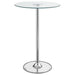 Thea LED Bar Table Chrome and Clear - Premium Counter Height Table from Coaster Z2 Standard - Just $198! Shop now at Furniture Wholesale Plus  We are the best furniture store in Nashville, Hendersonville, Goodlettsville, Madison, Antioch, Mount Juliet, Lebanon, Gallatin, Springfield, Murfreesboro, Franklin, Brentwood