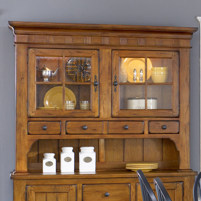Treasures - Hutch - Rustic Oak – Hutches by Liberty Furniture at Furniture Wholesale Plus , Nashville furniture store