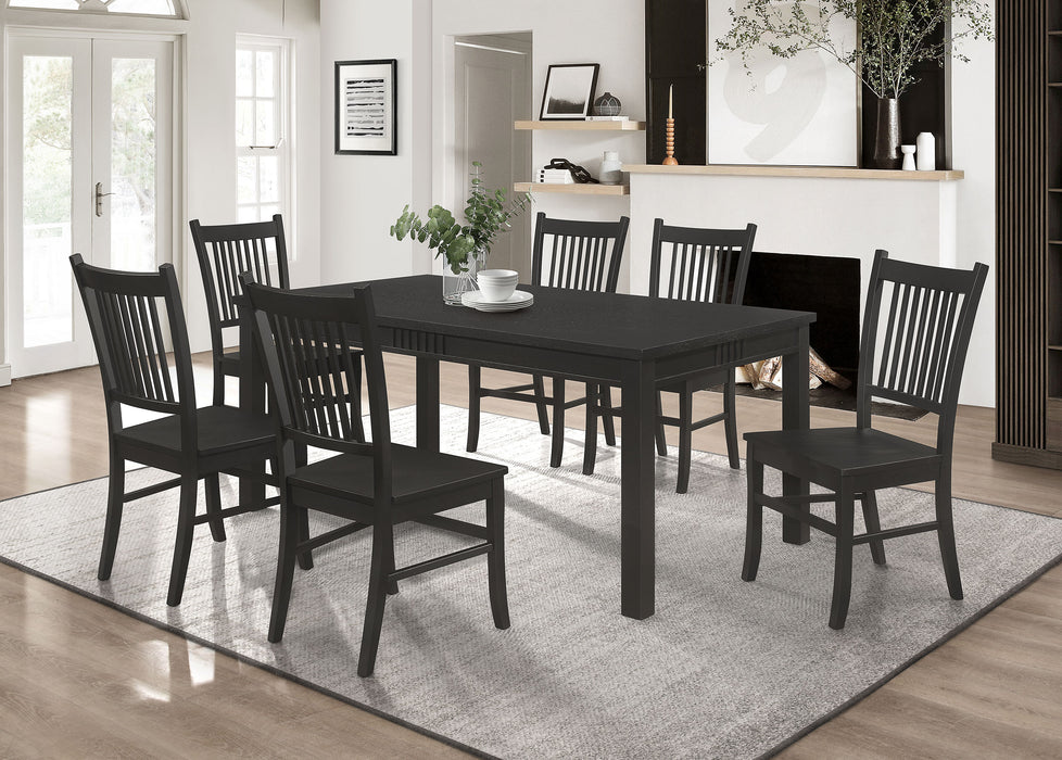 Marbrisa Rectangular Dining Table Set Matte Black - Premium Dining Room Set from Coaster Z2 Standard - Just $770! Shop now at Furniture Wholesale Plus  We are the best furniture store in Nashville, Hendersonville, Goodlettsville, Madison, Antioch, Mount Juliet, Lebanon, Gallatin, Springfield, Murfreesboro, Franklin, Brentwood