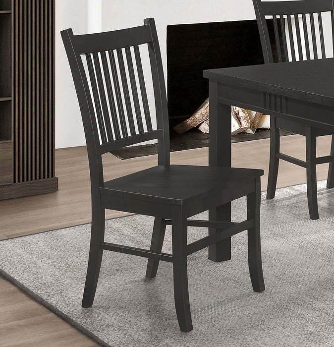 Marbrisa Slat Back Dining Side Chair Matte Black (Set of 2) - Premium Dining Chair from Coaster Z2 Standard - Just $102! Shop now at Furniture Wholesale Plus  We are the best furniture store in Nashville, Hendersonville, Goodlettsville, Madison, Antioch, Mount Juliet, Lebanon, Gallatin, Springfield, Murfreesboro, Franklin, Brentwood