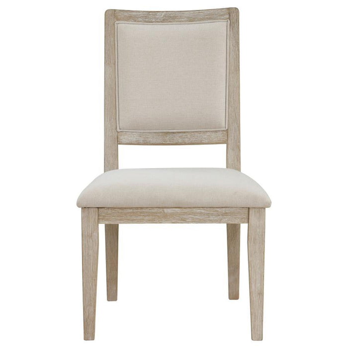 Trofello - Cushioned Dining Side Chair (Set of 2) - White Washed – Chair Sets by Coaster Fine Furniture at Furniture Wholesale Plus , Nashville furniture store