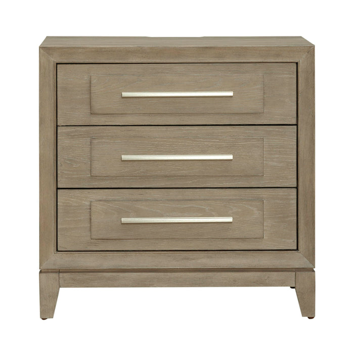 Brentwood - 3 Drawer Nightstand With Charging Station - Sandstone – Nightstands w/ Charging Stations by Liberty Furniture at Furniture Wholesale Plus , Nashville furniture store