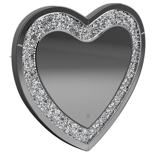 Aiko - Heart Shaped LED Light Wall Mirror - Silver - Premium Wall Mirrors from CoasterEssence - Just $349! Shop now at Furniture Wholesale Plus  We are the best furniture store in Nashville, Hendersonville, Goodlettsville, Madison, Antioch, Mount Juliet, Lebanon, Gallatin, Springfield, Murfreesboro, Franklin, Brentwood