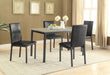 Garza - 5 Piece Rectangular Dining Table Set - Black – 5 Piece Dining Room Sets by CoasterEveryday at Furniture Wholesale Plus , Nashville furniture store