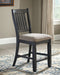 Tyler Creek - Black / Grayish Brown - Upholstered Barstool (Set of 2) - Premium Stool Sets from Signature Design by Ashley® - Just $308! Shop now at Furniture Wholesale Plus  We are the best furniture store in Nashville, Hendersonville, Goodlettsville, Madison, Antioch, Mount Juliet, Lebanon, Gallatin, Springfield, Murfreesboro, Franklin, Brentwood