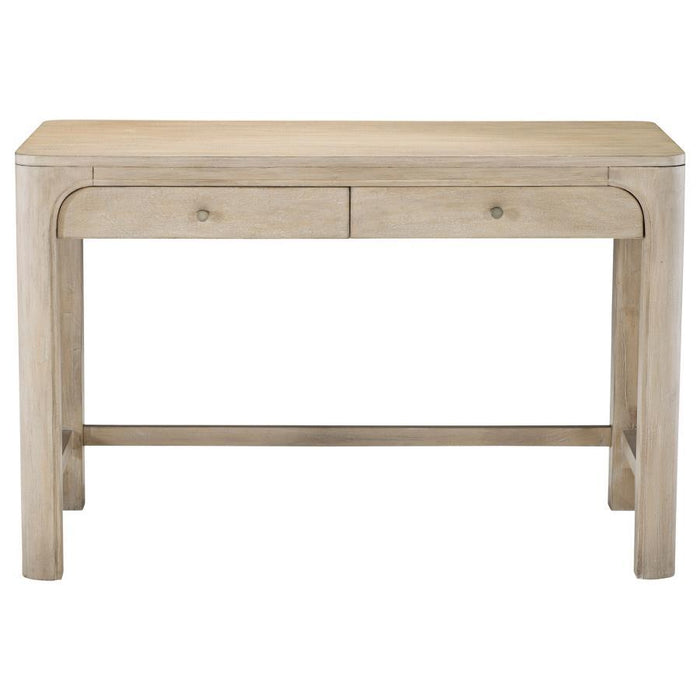 Solano - 2-Drawer Makeup Table Vanity Desk - Weathered Mango – Vanity Desks by Coaster Fine Furniture at Furniture Wholesale Plus , Nashville furniture store