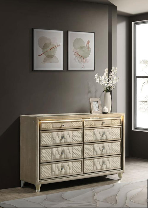 Lorient - 8-Drawer LED Bedroom Dresser Cabinet – Dressers by Coaster Fine Furniture at Furniture Wholesale Plus , Nashville furniture store