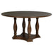Landon - Round Wood Pedestal Dining Table - Rich Brown – Dining Tables by Coaster Fine Furniture at Furniture Wholesale Plus , Nashville furniture store