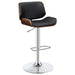 Folsom Upholstered Adjustable Bar Stool Black and Chrome - Premium Barstool from Coaster Z2 Standard - Just $190! Shop now at Furniture Wholesale Plus  We are the best furniture store in Nashville, Hendersonville, Goodlettsville, Madison, Antioch, Mount Juliet, Lebanon, Gallatin, Springfield, Murfreesboro, Franklin, Brentwood