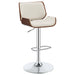 Folsom Upholstered Adjustable Bar Stool Ecru and Chrome - Premium Barstool from Coaster Z2 Standard - Just $190! Shop now at Furniture Wholesale Plus  We are the best furniture store in Nashville, Hendersonville, Goodlettsville, Madison, Antioch, Mount Juliet, Lebanon, Gallatin, Springfield, Murfreesboro, Franklin, Brentwood