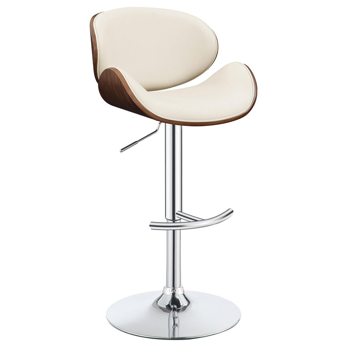 Harris Adjustable Bar Stool Ecru and Chrome - Premium Barstool from Coaster Z2 Standard - Just $186! Shop now at Furniture Wholesale Plus  We are the best furniture store in Nashville, Hendersonville, Goodlettsville, Madison, Antioch, Mount Juliet, Lebanon, Gallatin, Springfield, Murfreesboro, Franklin, Brentwood