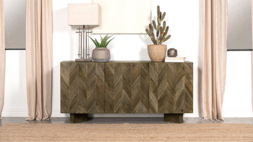 Tyler 3-door Dining Sideboard Server Mango Brown - Premium Server from Coaster Z2 Standard - Just $798! Shop now at Furniture Wholesale Plus  We are the best furniture store in Nashville, Hendersonville, Goodlettsville, Madison, Antioch, Mount Juliet, Lebanon, Gallatin, Springfield, Murfreesboro, Franklin, Brentwood