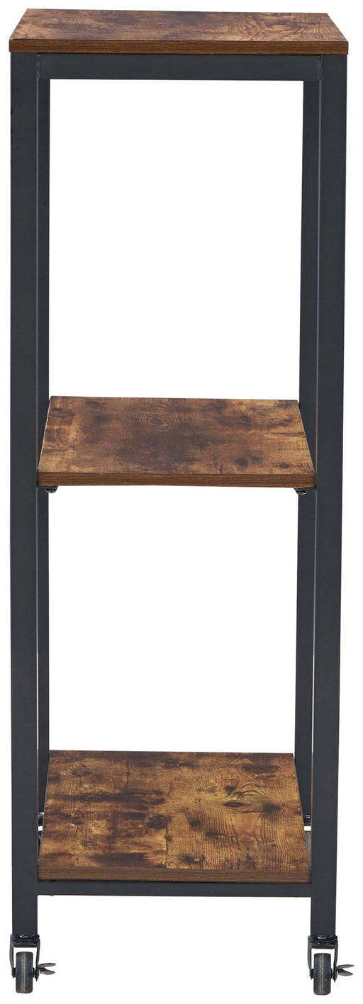 Bevinfield - Brown / Black - Bar Cart - Premium Bar Carts from Signature Design by Ashley® - Just $138! Shop now at Furniture Wholesale Plus  We are the best furniture store in Nashville, Hendersonville, Goodlettsville, Madison, Antioch, Mount Juliet, Lebanon, Gallatin, Springfield, Murfreesboro, Franklin, Brentwood