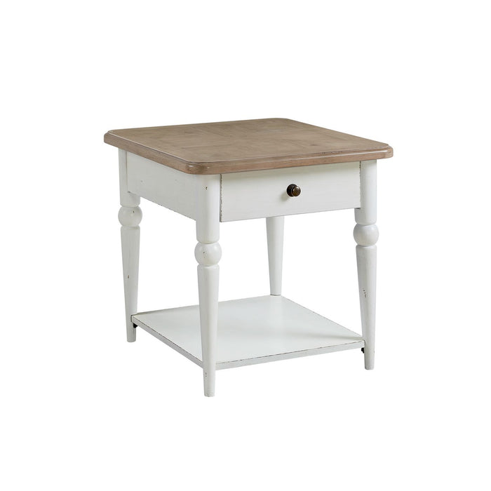 Turnberry Park - Rectangular End Table - Washed White – End Tables by Liberty Furniture at Furniture Wholesale Plus , Nashville furniture store