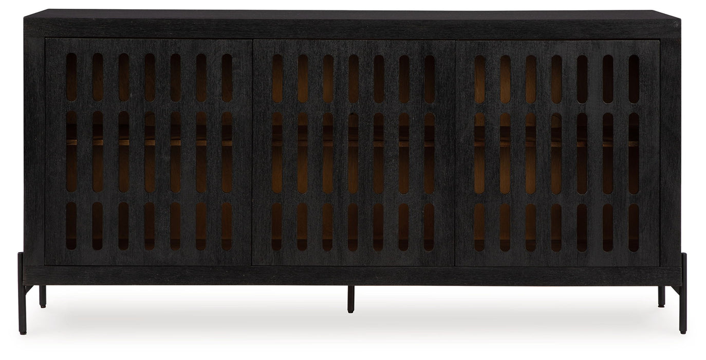 Vallisburg - Accent Cabinet - Black / Natural – Accent Cabinets by Signature Design by Ashley® at Furniture Wholesale Plus , Nashville furniture store