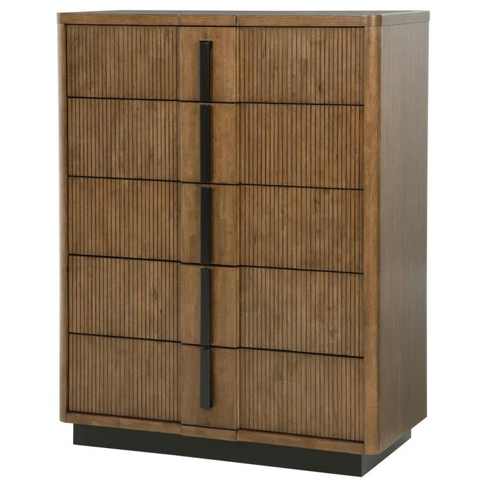 Terrace - 5-Drawer Chest Of Drawers - Ash Brown – Accent Chests by Coaster Fine Furniture at Furniture Wholesale Plus , Nashville furniture store