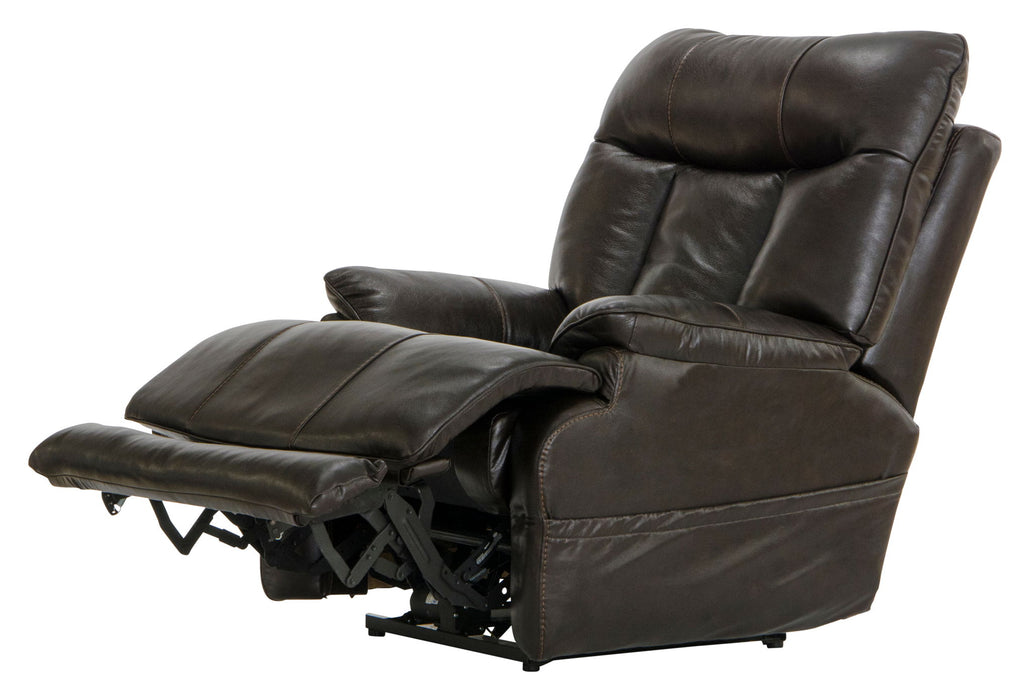 Naples - Power Lay Flat Recliner With Extended Ottoman - Chocolate – Reclining Chairs by Catnapper at Furniture Wholesale Plus , Nashville furniture store