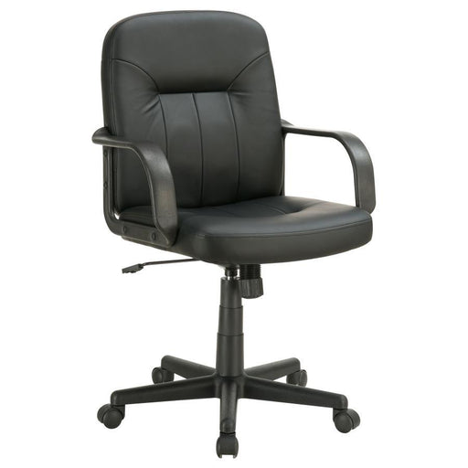 Minato - Upholstered Adjustable Home Office Desk Chair - Black - Premium Swivel Chairs from CoasterEveryday - Just $159! Shop now at Furniture Wholesale Plus  We are the best furniture store in Nashville, Hendersonville, Goodlettsville, Madison, Antioch, Mount Juliet, Lebanon, Gallatin, Springfield, Murfreesboro, Franklin, Brentwood