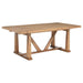 Middleton - 106" Extension Leaf Dining Table - Natural Brown – Dining Tables with Extensions by Coaster Fine Furniture at Furniture Wholesale Plus , Nashville furniture store