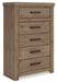 Oliandon - Five Drawer Chest - Light Brown – Accent Chests by Signature Design by Ashley® at Furniture Wholesale Plus , Nashville furniture store
