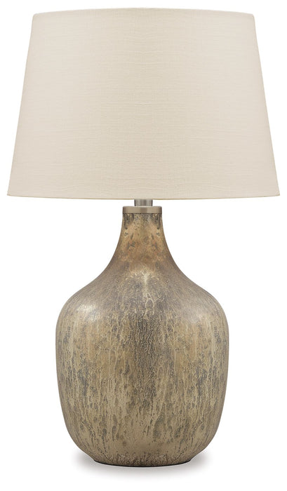 Mari - Glass Table Lamp  - Gray / Gold Finish – Table Lamps by Signature Design by Ashley® at Furniture Wholesale Plus , Nashville furniture store