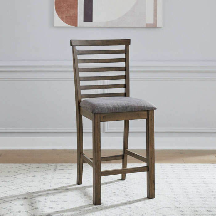 Brook Bay - Upholstered Ladder Back Counter Chair (RTA) – Counter Chairs by Liberty Furniture at Furniture Wholesale Plus , Nashville furniture store