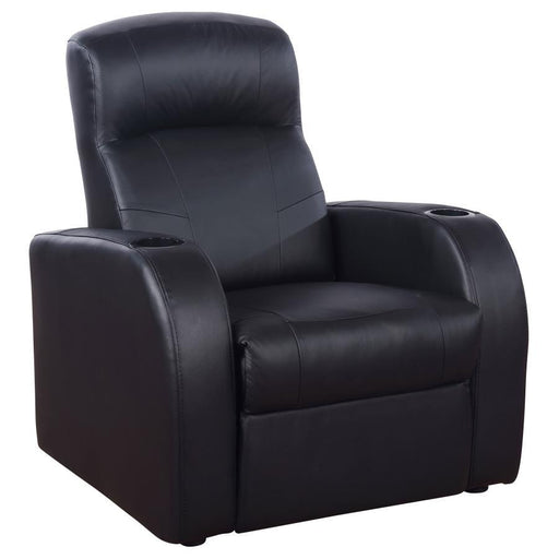 Cyrus - Upholstered Track Arm Recliner - Black - Premium Reclining Chairs from CoasterEssence - Just $759! Shop now at Furniture Wholesale Plus  We are the best furniture store in Nashville, Hendersonville, Goodlettsville, Madison, Antioch, Mount Juliet, Lebanon, Gallatin, Springfield, Murfreesboro, Franklin, Brentwood