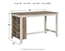 Skempton - Rectangular Counter Table With Storage - White – Counter Tables by Signature Design by Ashley® at Furniture Wholesale Plus , Nashville furniture store