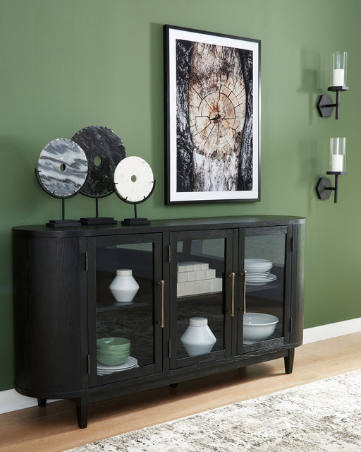 Rowanbeck - Black - Dining Room Server - Premium Servers from Signature Design by Ashley® - Just $938! Shop now at Furniture Wholesale Plus  We are the best furniture store in Nashville, Hendersonville, Goodlettsville, Madison, Antioch, Mount Juliet, Lebanon, Gallatin, Springfield, Murfreesboro, Franklin, Brentwood