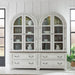 River Place - Bunching Curio (Set of 2) - Riverstone White & Tobacco – 2 Piece Dining Room Sets by Liberty Furniture at Furniture Wholesale Plus , Nashville furniture store
