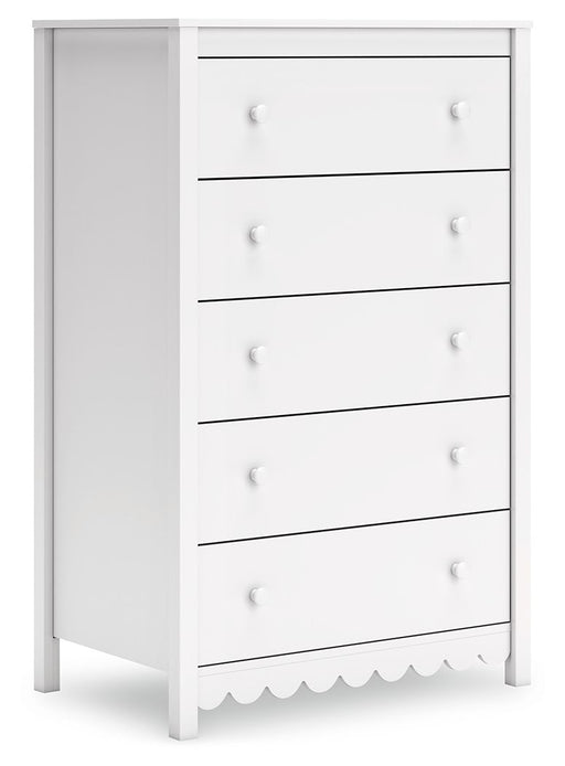 Hallityn - Five Drawer Chest - White – Accent Chests by Signature Design by Ashley® at Furniture Wholesale Plus , Nashville furniture store