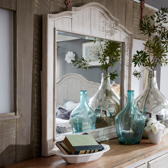 Farmhouse Reimagined - Mirror - Antique White / Chestnut Tops – Mirrors by Liberty Furniture at Furniture Wholesale Plus , Nashville furniture store