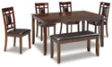 Bennox - Dining Room Table Set (Set of 6) - Brown – 6 Piece Dining Room Sets by Signature Design by Ashley® at Furniture Wholesale Plus , Nashville furniture store