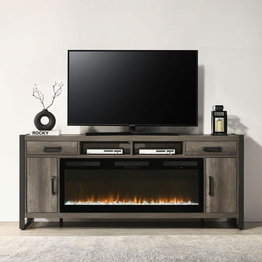 Fireplace TV Consoles - 686 78" Console With Fire FTS - Brown – Fireplace TV Stands by Liberty Furniture at Furniture Wholesale Plus , Nashville furniture store