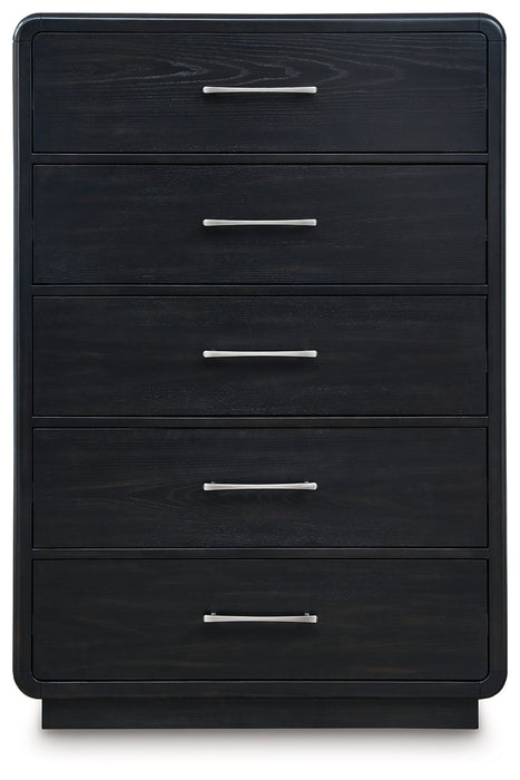 Rowanbeck - Five Drawer Chest - Black – Accent Chests by Signature Design by Ashley® at Furniture Wholesale Plus , Nashville furniture store