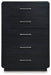 Rowanbeck - Five Drawer Chest - Black – Accent Chests by Signature Design by Ashley® at Furniture Wholesale Plus , Nashville furniture store
