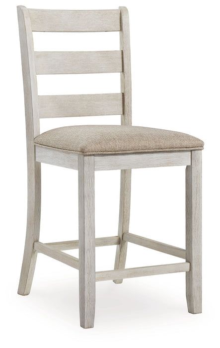 Skempton - Upholstered Barstool (Set of 2) - White – Stool Sets by Signature Design by Ashley® at Furniture Wholesale Plus , Nashville furniture store