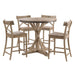 Callista - Round Counter Height 5 Piece Dining Set (Table And Four Stools) - Beach – 5 Piece Dining Room Sets by Elements International at Furniture Wholesale Plus , Nashville furniture store