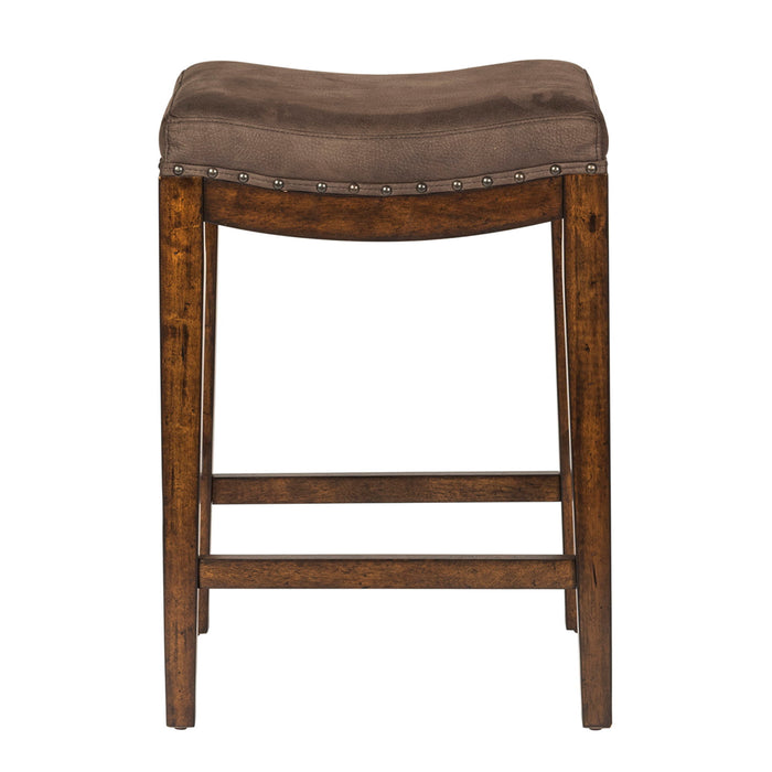 Aspen Skies - Uph Console Stool – Counter Height (24"-27") by Liberty Furniture at Furniture Wholesale Plus , Nashville furniture store