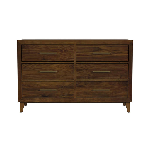 Malia - 6-Drawer Dresser - Walnut – Dressers by Elements International at Furniture Wholesale Plus , Nashville furniture store